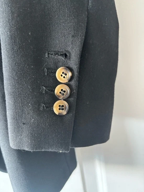 Anine Bing Black structured Double-Breasted Blazer - Picture 7 of 9